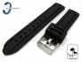 Pasek HORIDO silikonowy czarny 22 mm