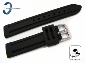 Pasek HORIDO silikonowy czarny 22 mm