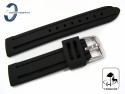 Pasek HORIDO silikonowy czarny 22 mm