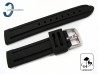 Pasek HORIDO silikonowy czarny 22 mm