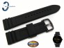Pasek Fossil FTW2107 silikonowy czarny 22 mm