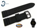 Pasek Fossil FTW2107 silikonowy czarny 22 mm