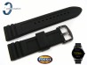 Pasek Fossil FTW2107 silikonowy czarny 22 mm