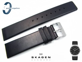 Pasek do zegarka SKAGEN SKW6104 skórzany czarny