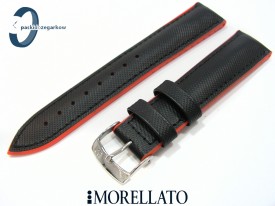 Pasek Morellato BOXING wodoodporny czarno-pomarańczowy 20 mm