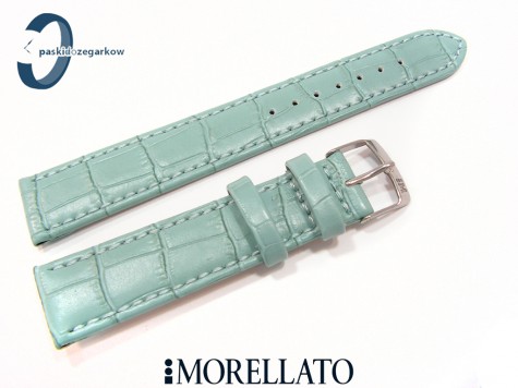 Pasek MORELLATO JUKE skórzany kolor woda morska 18 mm
