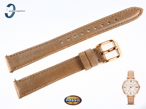 Pasek Fossil Jacqueline ES3487 skórzany beżowy 14 mm
