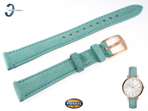 Pasek Fossil Jacqueline ES4149 skórzany turkusowy 14 mm