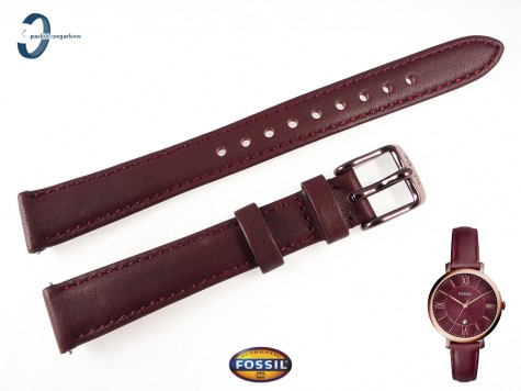 Pasek Fossil ES4099 skórzany bordowy 14 mm