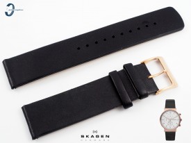 Pasek Skagen SKW6371 skórzany czarny 20 mm
