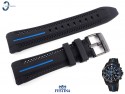 Pasek Festina F20366 czarny gumowy niebieski akcent