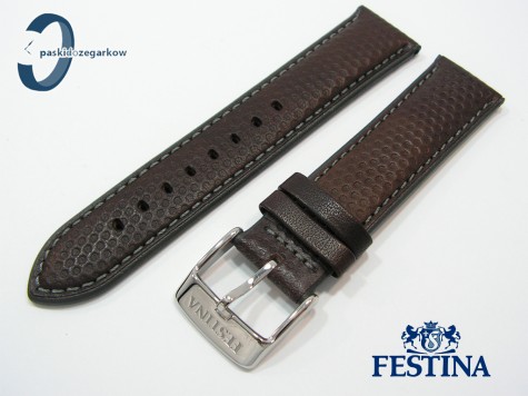 Pasek Festina F20265 skórzany 24 mm brązowy