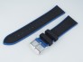 Pasek MORELLATO NET materiałowo-gumowy czarno-niebieski 22 mm