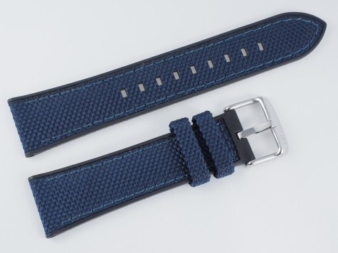 Pasek MORELLATO NET materiałowo-gumowy czarno-granatowy 20 mm