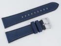 Pasek MORELLATO NET materiałowo-gumowy czarno-granatowy 22 mm