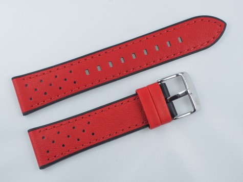 Pasek MORELLATO FLYBOARD skórzano-gumowy czerwony 20 mm