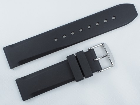 Pasek MORELLATO LUGANO gumowy czarny 20 mm