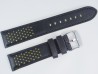 Pasek MORELLATO RALLY skórzany czarno-żółty 22 mm