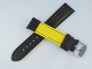 Pasek MORELLATO RALLY skórzany czarno-żółty 22 mm
