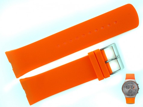 Pasek Skagen SKW6074 silikonowy pomarańczowy