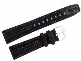 Pasek Casio EFV-120BL-1AV EFV-120 skórzany czarny 21 mm