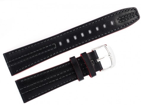 Pasek Casio EFV-120BL-1AV EFV-120 skórzany czarny 21 mm