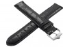 Pasek Atlantic 19 mm czarny srebrna sprzączka
