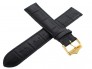 Pasek Atlantic 19 mm czarny złota klamra