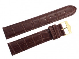 Pasek Atlantic 19 mm brązowy złota klamra