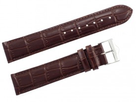 Pasek Atlantic 19 mm brązowy srebrna klamra