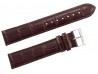 Pasek Atlantic 19 mm brązowy srebrna klamra