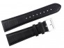 Pasek Atlantic 24 mm czarny srebrna klamra