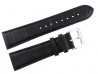 Pasek Atlantic 24 mm czarny srebrna klamra