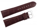 Pasek Atlantic 24 mm brązowy srebrna klamra