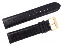 Pasek Atlantic 21 mm czarny złota klamra