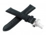 Pasek Atlantic 22 mm czarny zapięcie srebrne