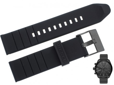 Pasek DIESEL DZ4507 gumowy czarny 22 mm