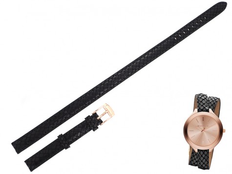 Pasek Michael Kors MK2322 czarny długi 12 mm