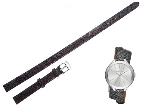 Pasek Michael Kors MK2475 brązowy długi 12 mm