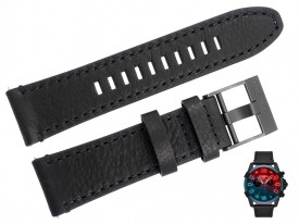 Pasek Diesel DZT2013 skórzany czarny 24 mm