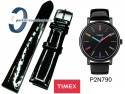 Pasek Timex T2N790 skórzany czarny lakierowany 18 mm