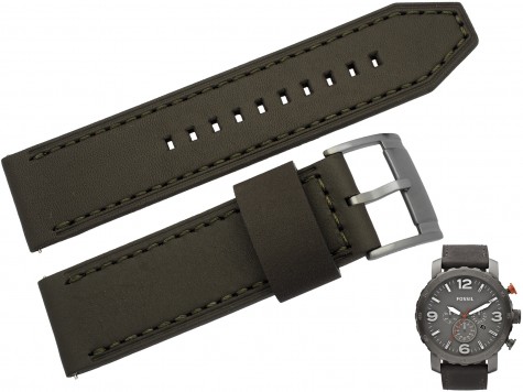 Pasek Fossil JR1419 ciemny zielony 24 mm oryginał