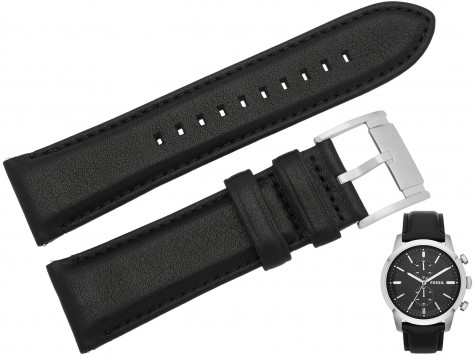 Pasek Fossil FS4866 czarny 24 mm oryginał
