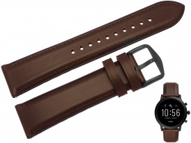 Pasek Fossil FTW4026 brąz 22 mm oryginał brązowy