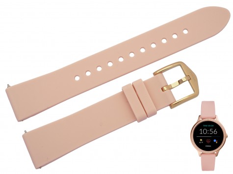 Pasek do zegarka Fossil FTW6066 18 mm różowy oryginał