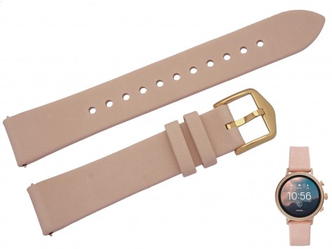 Pasek do zegarka Fossil FTW6015 18 mm różowy oryginał