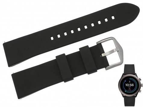 Pasek Fossil FTW4019 czarny 22 mm oryginał