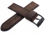 Pasek Fossil JR1487 skórzany ciemny brąz 24 mm