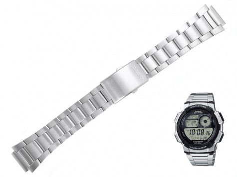Bransoleta Casio AE-1000, AE-1000WD stalowa